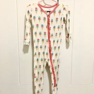 Kickee pants girls ice cream with ruffles